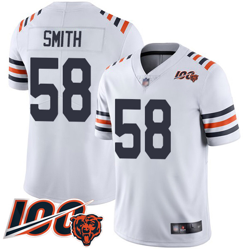 Chicago Bears Limited White Men Roquan Smith Jersey NFL Football #58 100th Season->youth nfl jersey->Youth Jersey